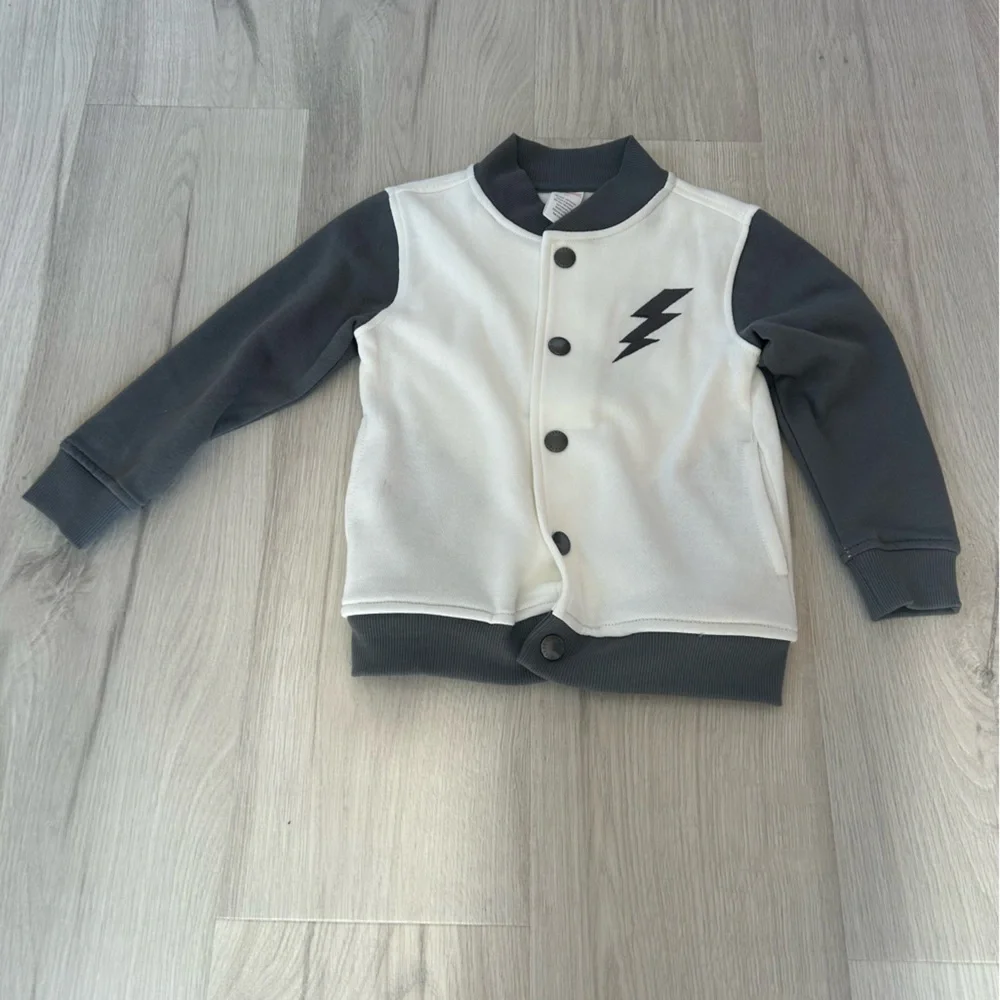 Gymboree Cream and Gray Collar Jacket
